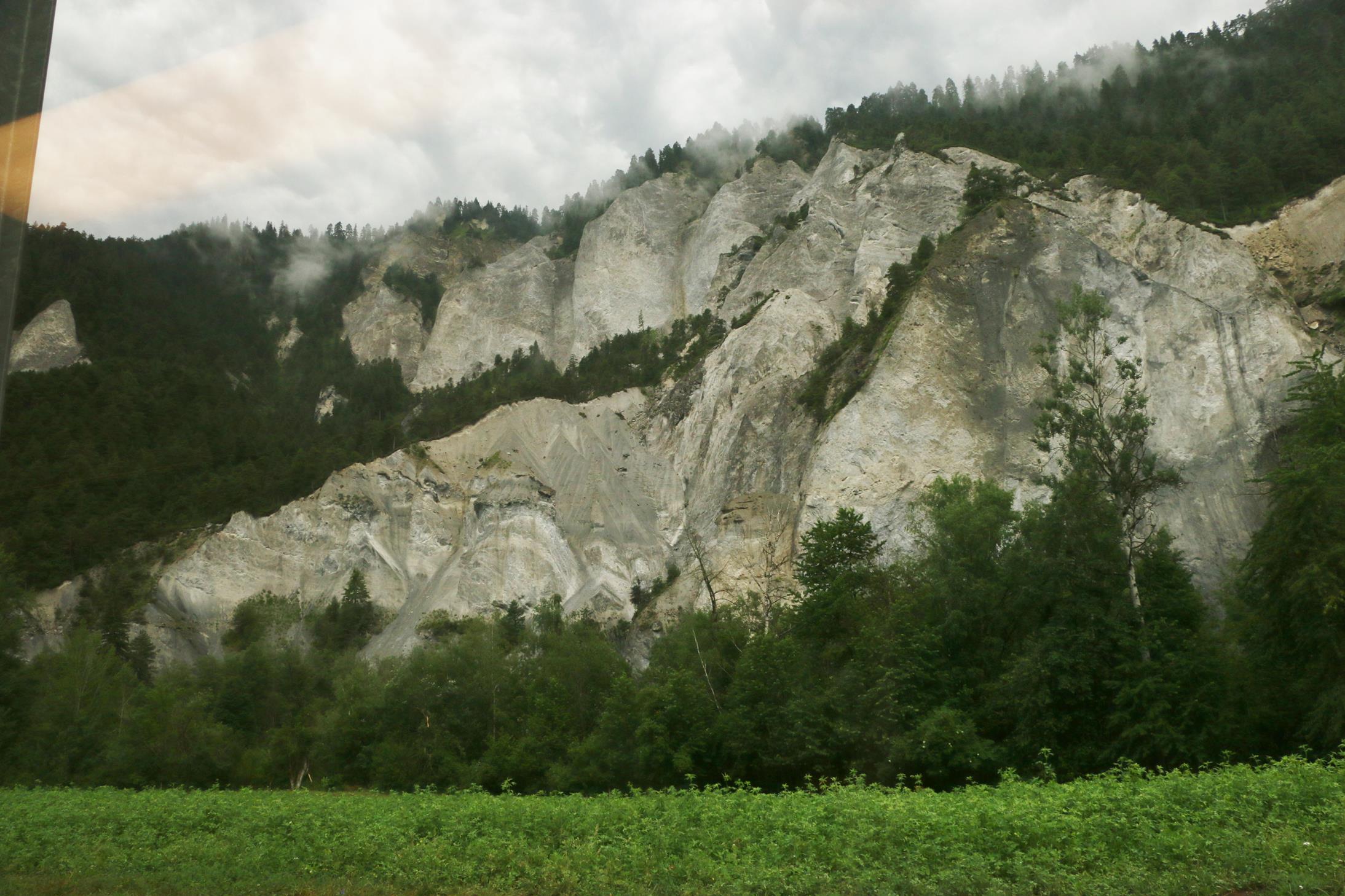 Fahrt bis Reichenau Tamins teils ziemlich dunkel 8.7.2019